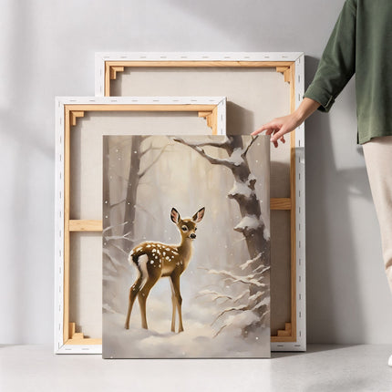 Winter Fawn Original Canvas