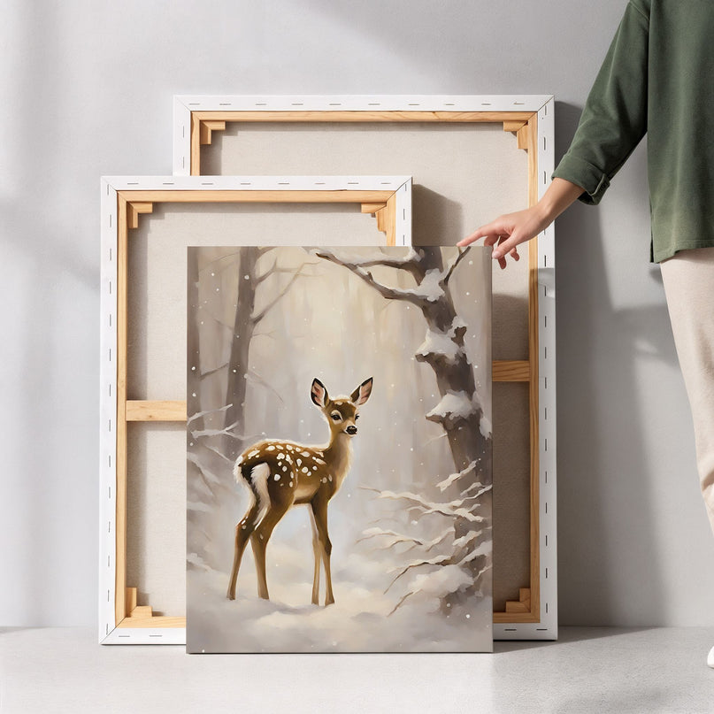 Winter Fawn Original Canvas