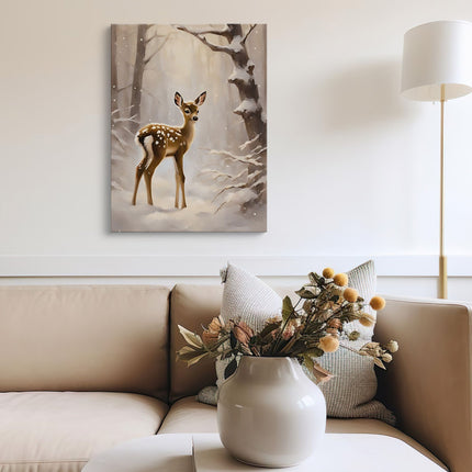 Winter Fawn Original Canvas
