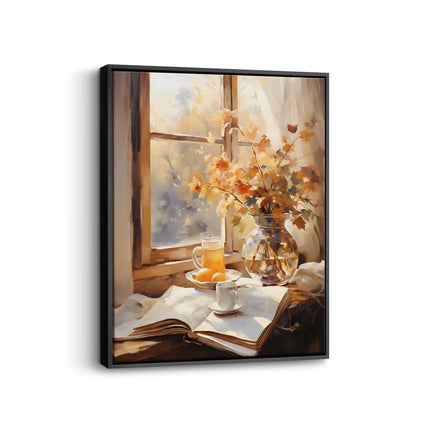 Morning Light by the Window Cozy Still Life Canvas