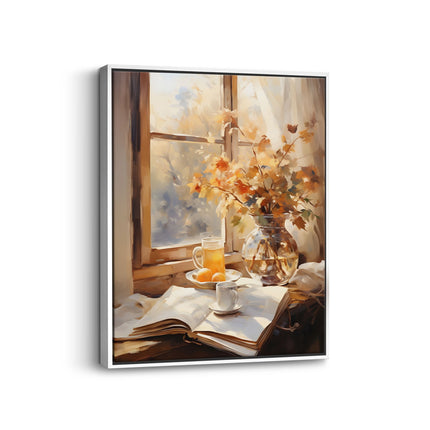 Morning Light by the Window Cozy Still Life Canvas