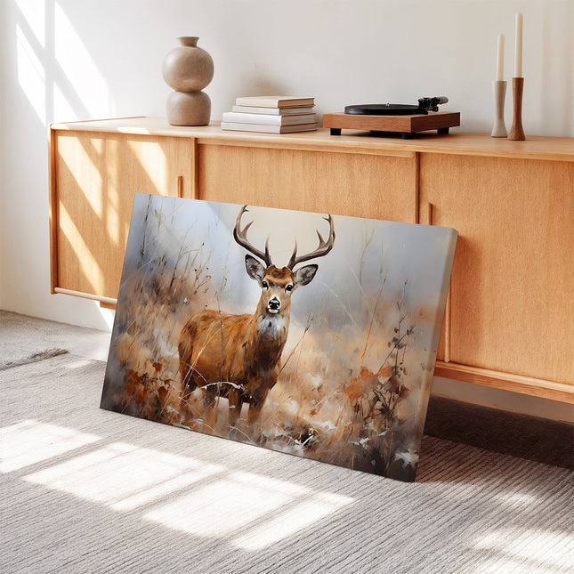 Woodland Deer Portrait Canvas
