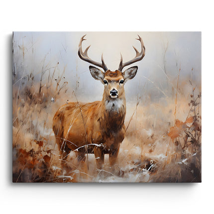 Woodland Deer Portrait Canvas
