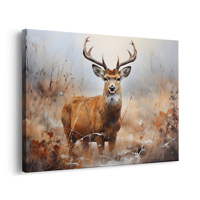 Woodland Deer Portrait Canvas