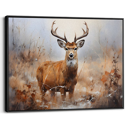 Woodland Deer Portrait Canvas