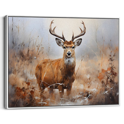 Woodland Deer Portrait Canvas