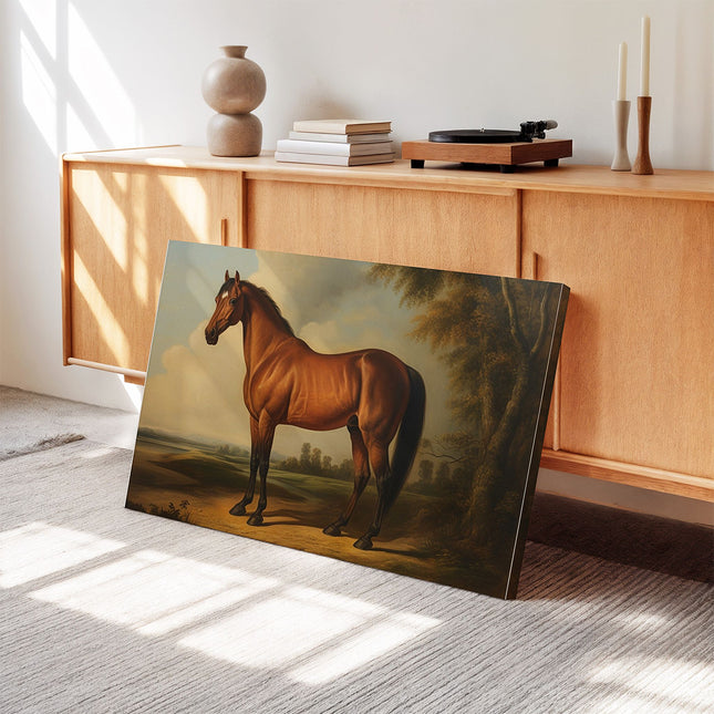 Majestic Chestnut Horse Portrait Canvas