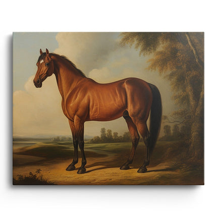 Majestic Chestnut Horse Portrait Canvas
