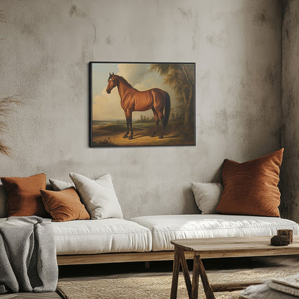 Majestic Chestnut Horse Portrait Canvas