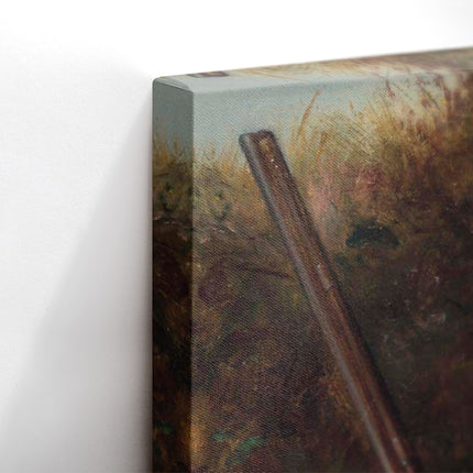 Vintage Hunting Dogs & Game Still Life Canvas