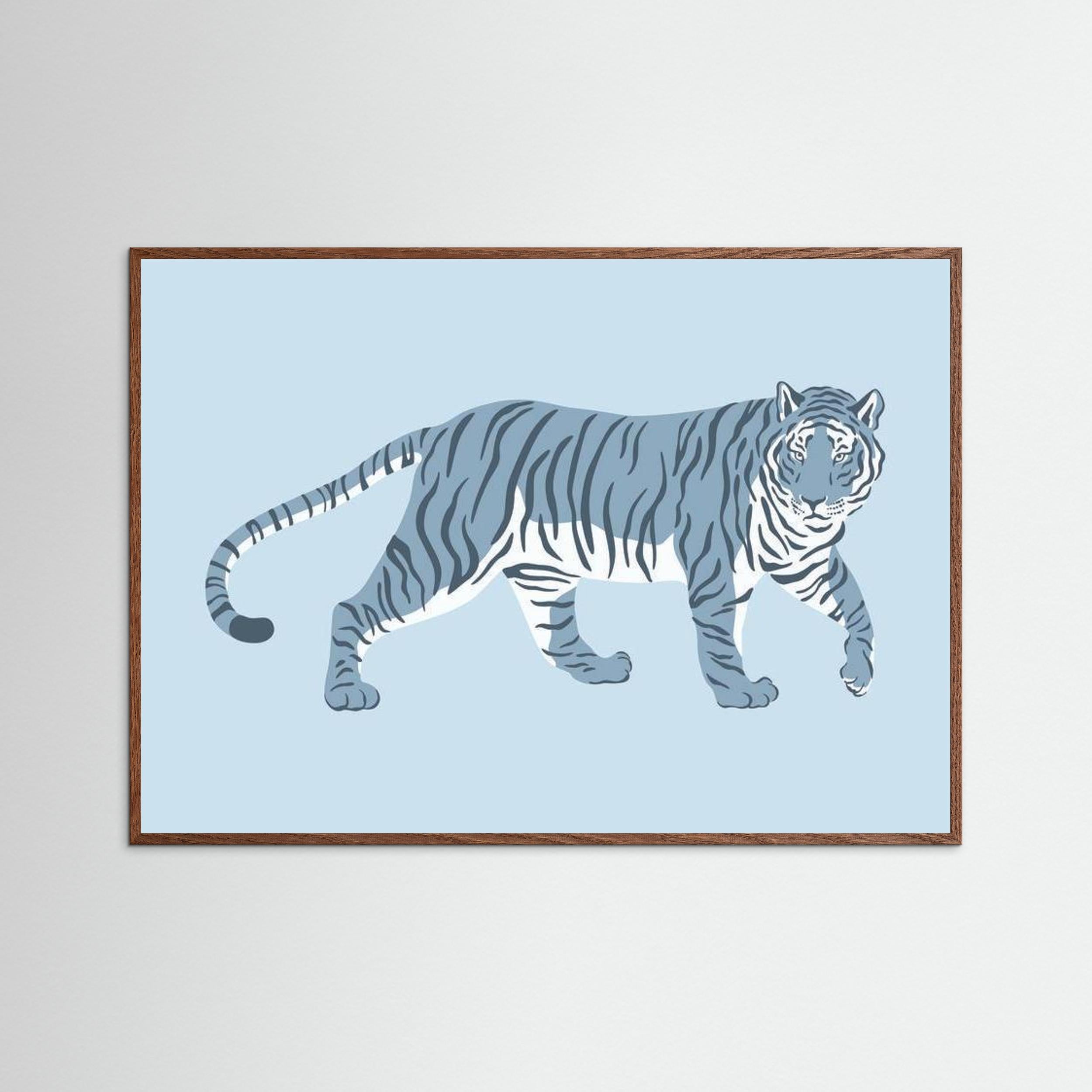 Blue Tiger Illustration