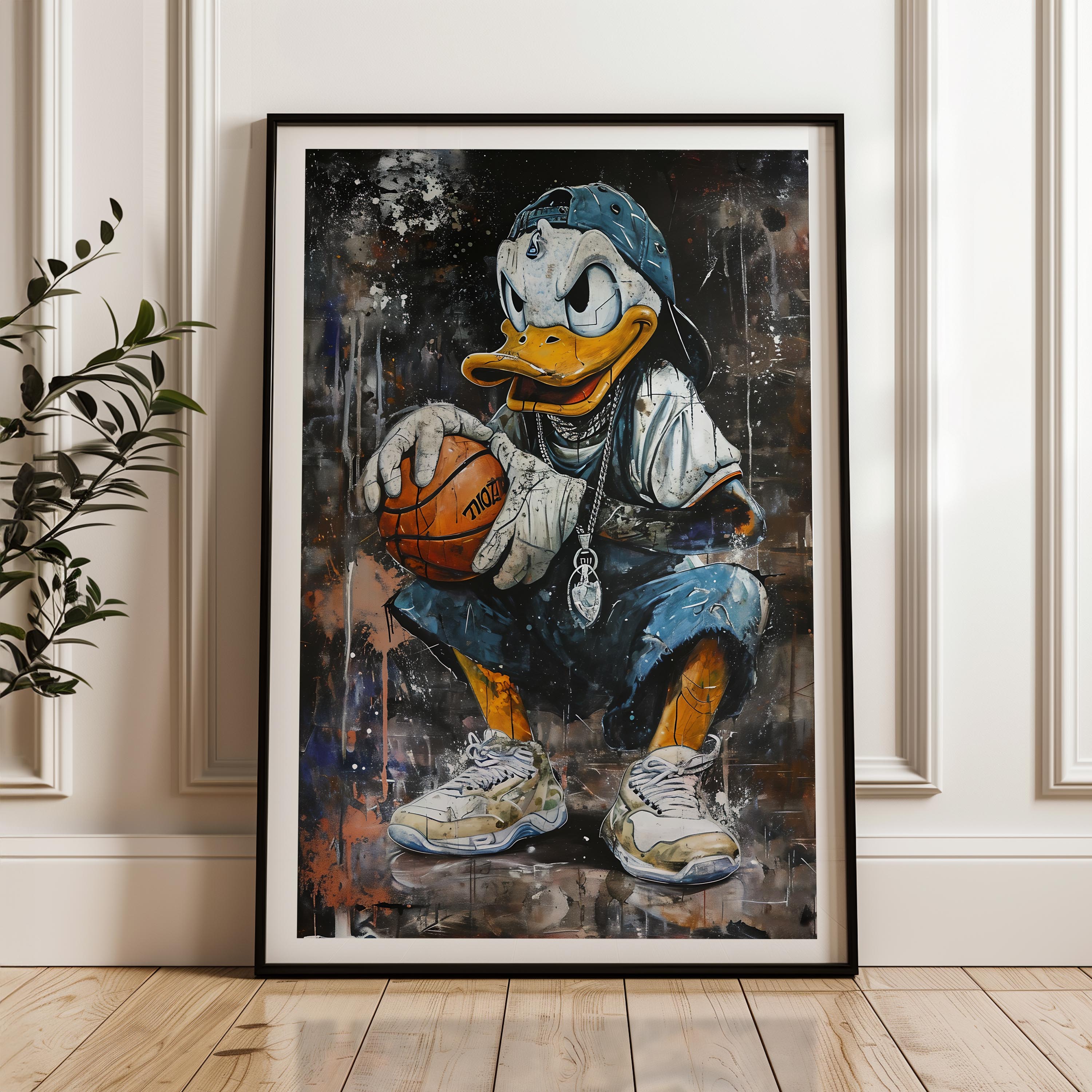 hoops king sports poster framed bedroom decor