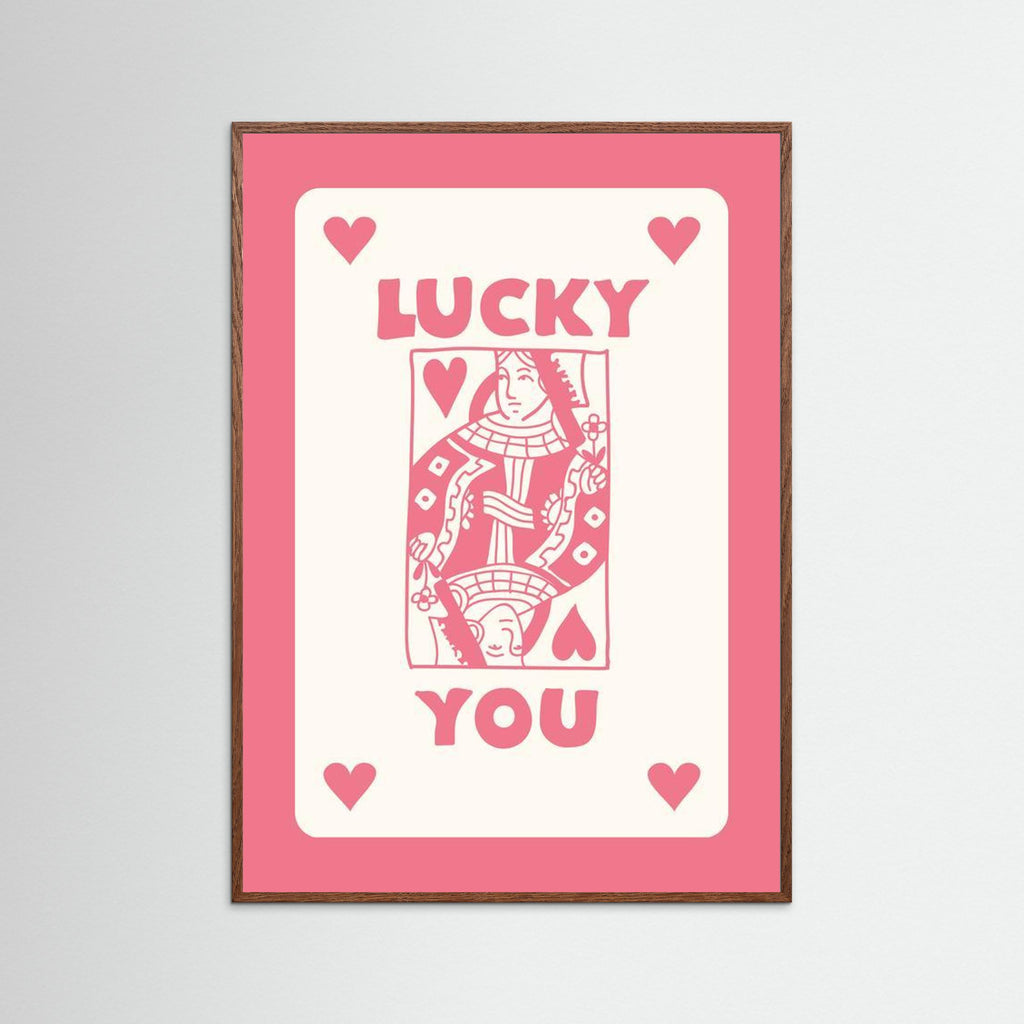 Lucky You” Hearts Playing Card 