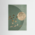 Minimal Moon & Birds