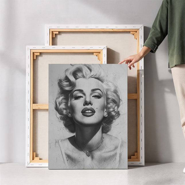 Monochrome Glamour Portrait Canvas