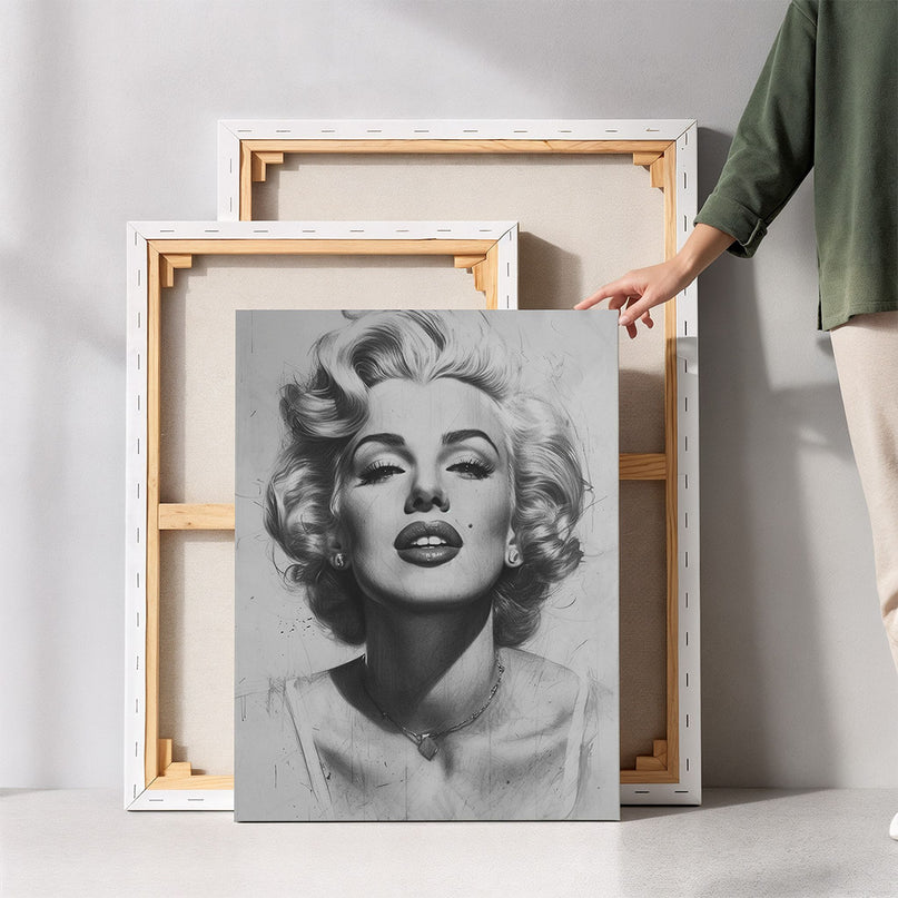 Monochrome Glamour Portrait Canvas