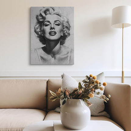 Monochrome Glamour Portrait Canvas