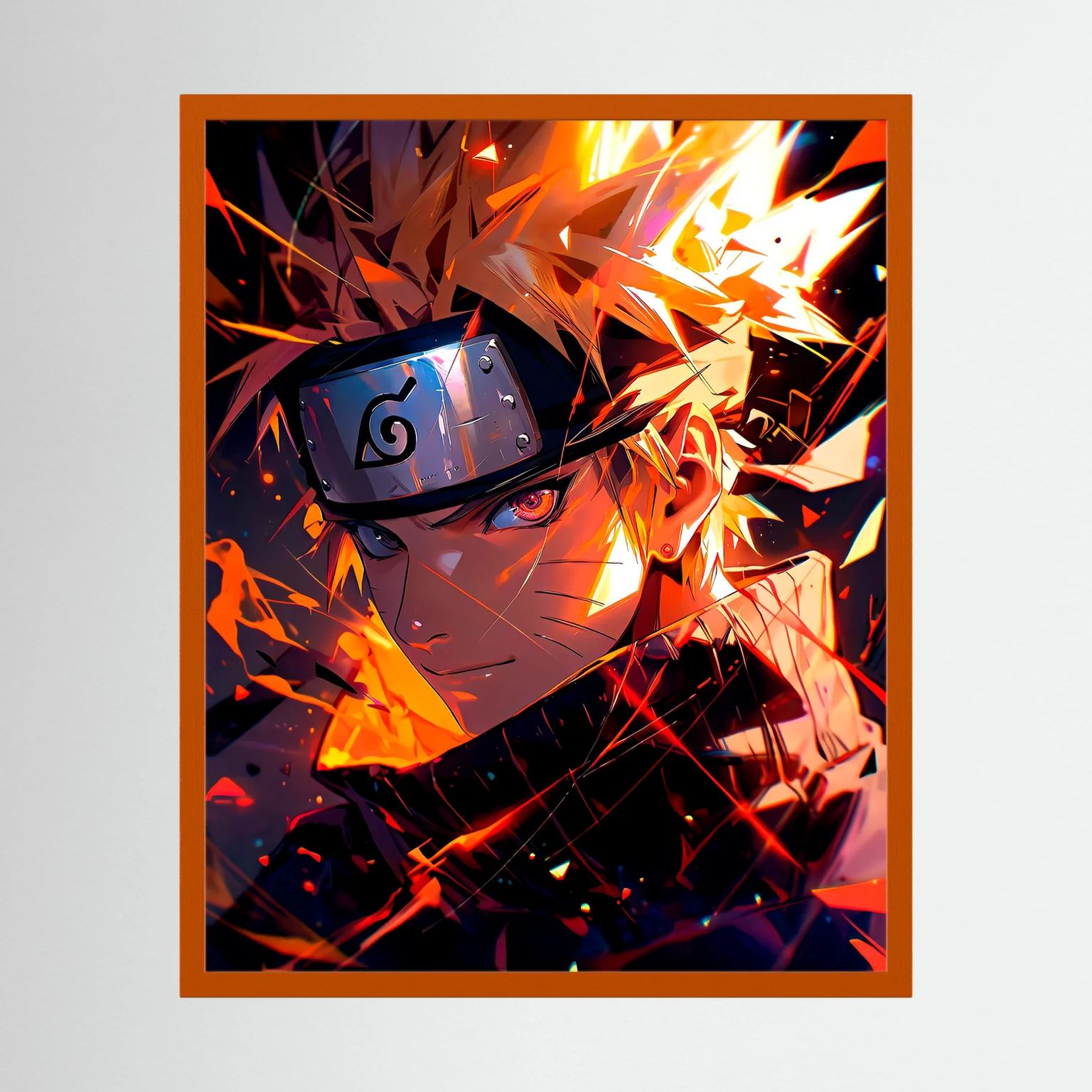 Dramatic Anime Ninja Wall Print | Fire Within