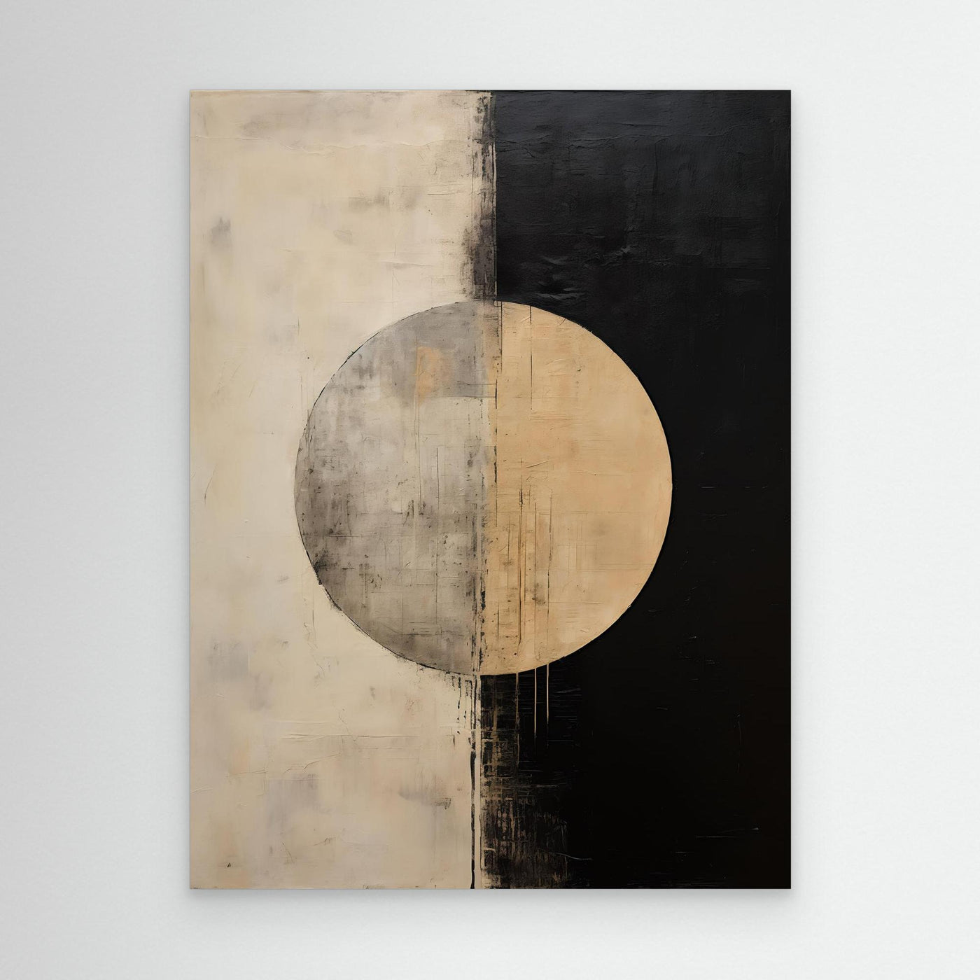 Cosmic Balance: Modern Canvas Framed Wall Art