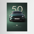 Fifty Years | Green Modern Muscle Car Print