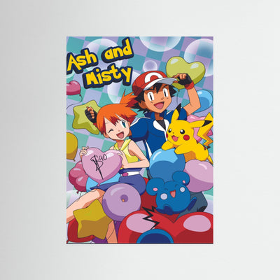 Dynamic Duo - Ash And Misty Poster Art Frame