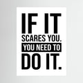 Do It Afraid | Bold Motivational Quote Print