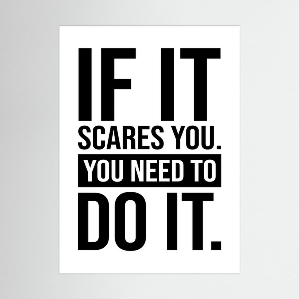 Do It Afraid | Bold Motivational Quote Print