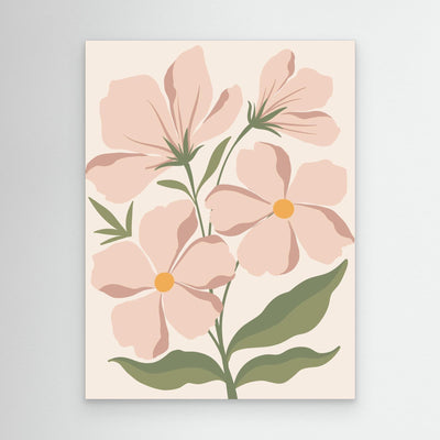 Soft Petal Dance – Framed Canvas Wall Art