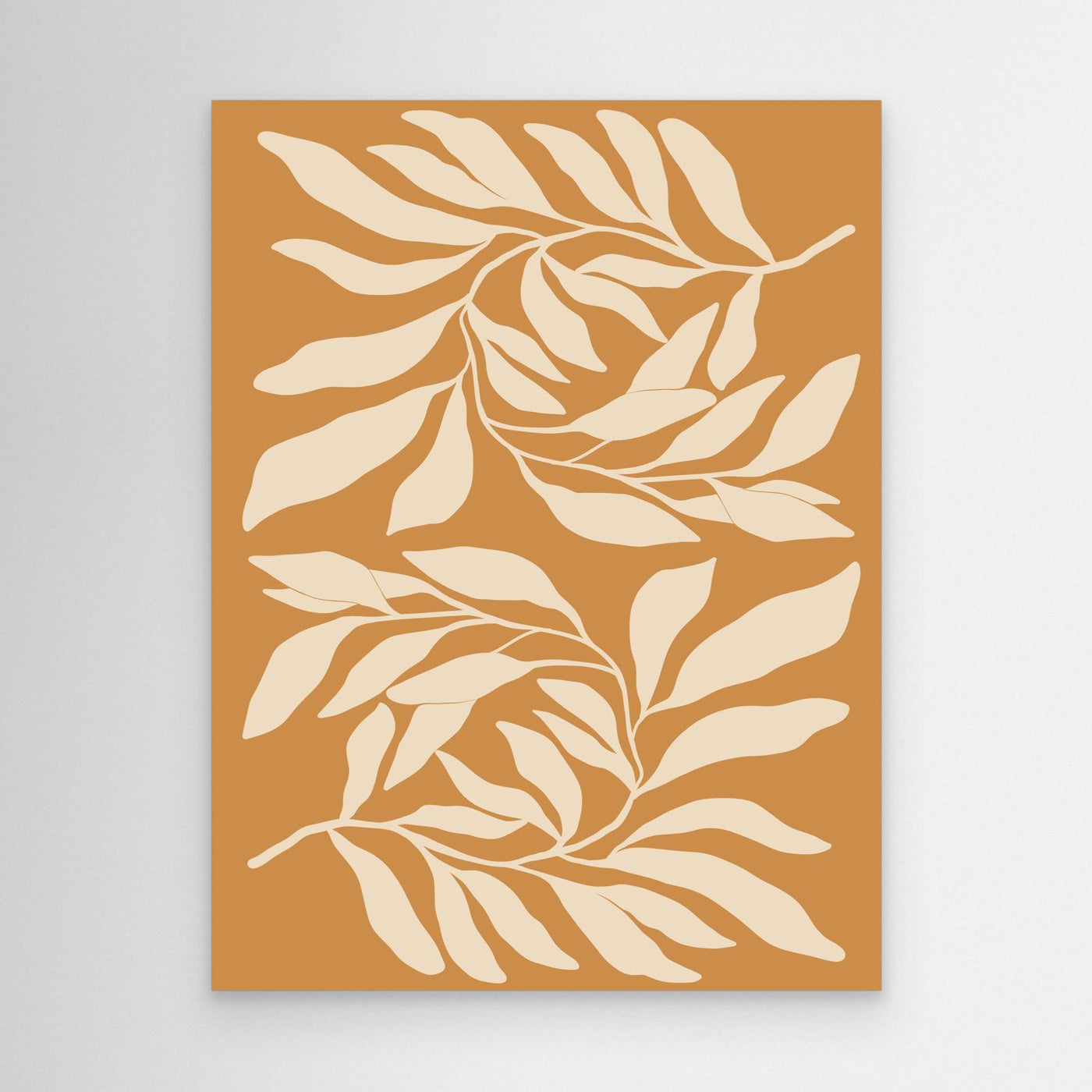 Leafy Elegance – Framed Canvas Wall Art