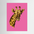 Giraffe in Pink | Pink Giraffe Art Print