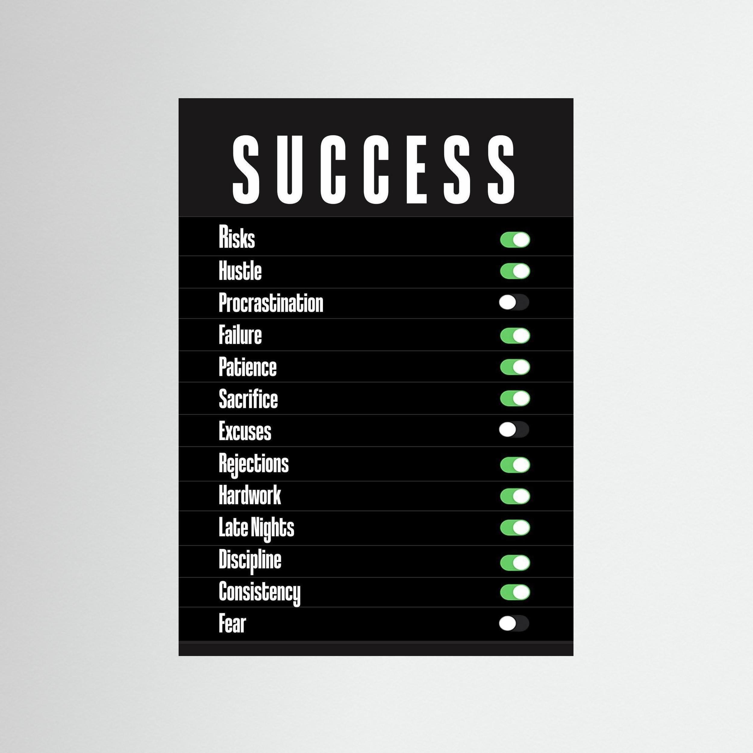 Unlock Success Motivational Poster