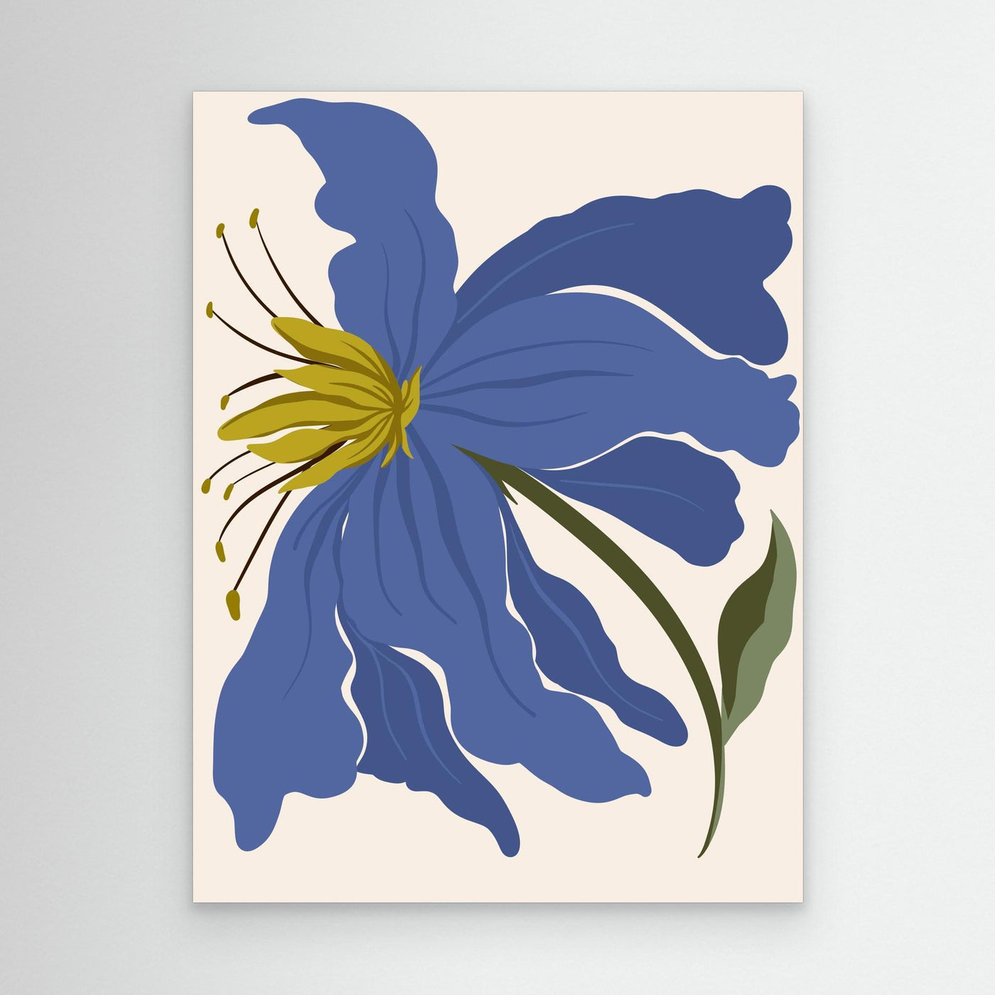 Bold Blue Petal – Framed Wall Art