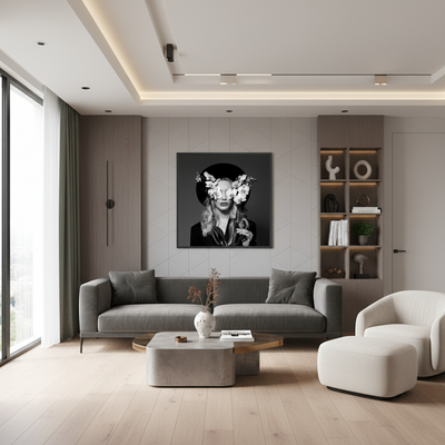 Orchid Elegance - Black & White