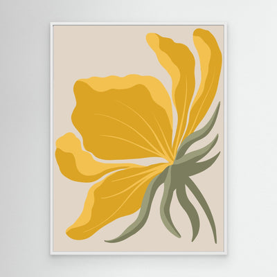 Golden Bloom – Framed Canvas Wall Art