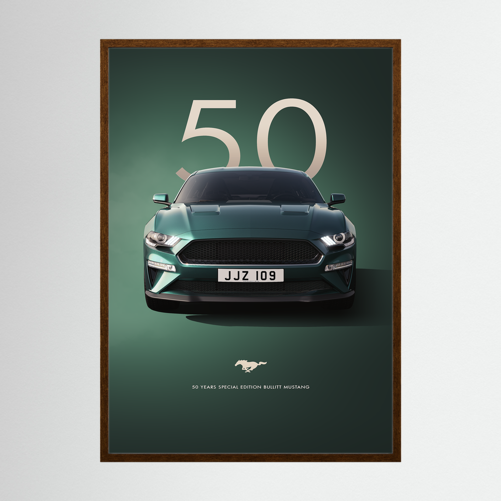 Fifty Years | Green Modern Muscle Car Print