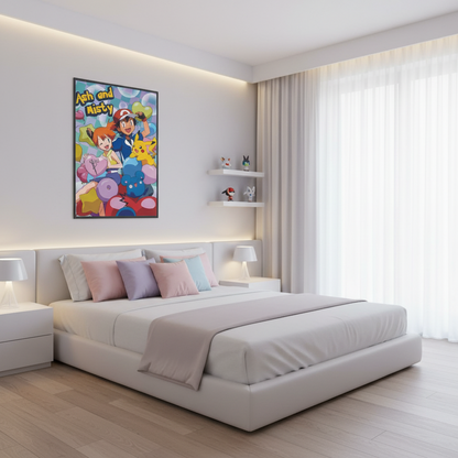 Dynamic Duo - Ash And Misty Poster Art Frame