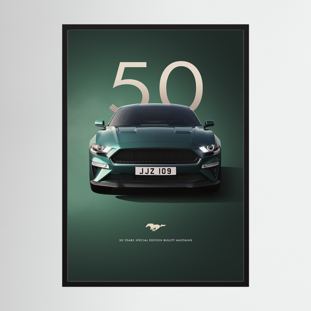 Fifty Years | Green Modern Muscle Car Print