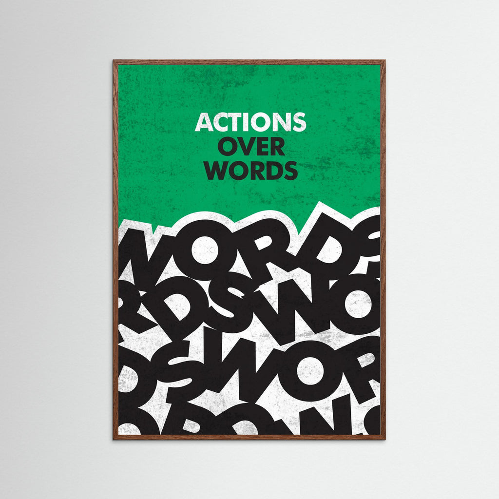 Actions Over Words Quotes Wall Art