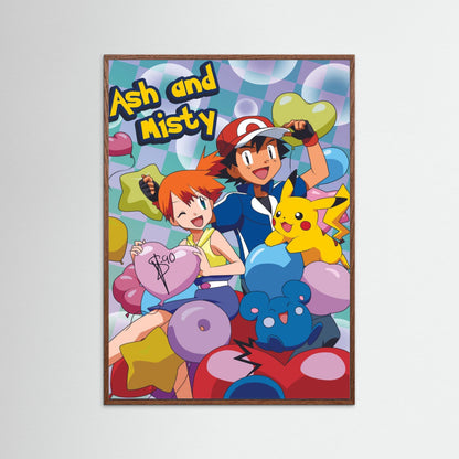 Dynamic Duo - Ash And Misty Poster Art Frame