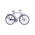 City Bicycle – Minimalist Navy Bike Print