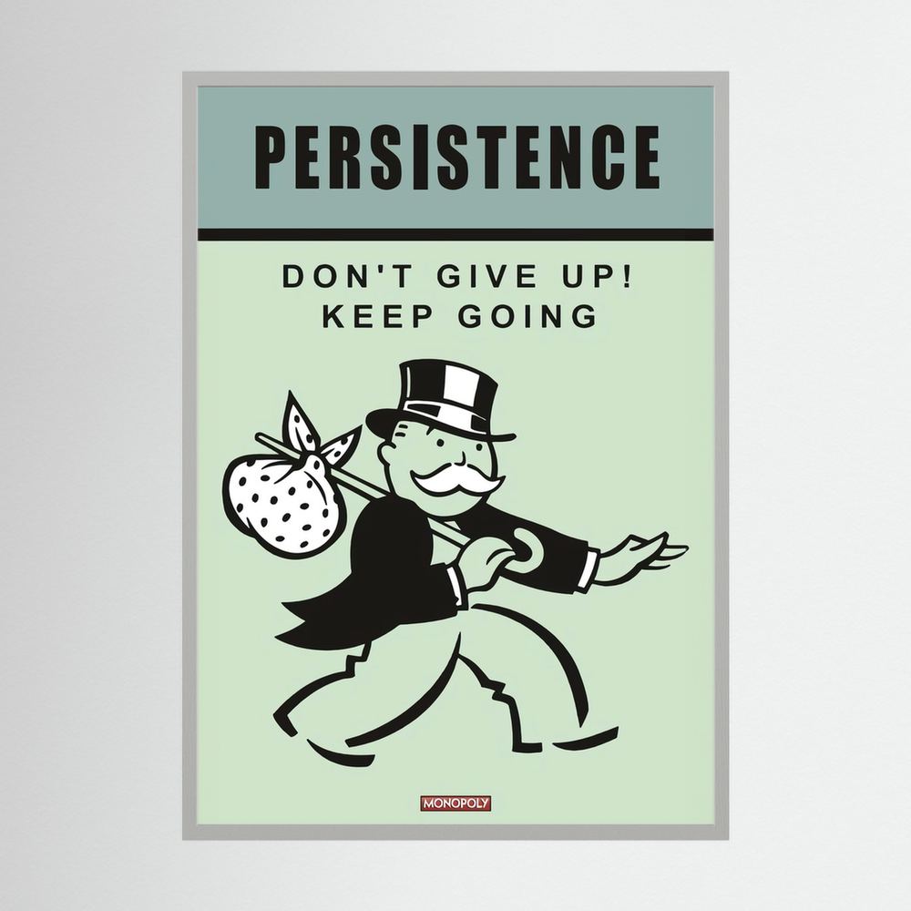 Keep Going retro persistence quote print, product view 8.
