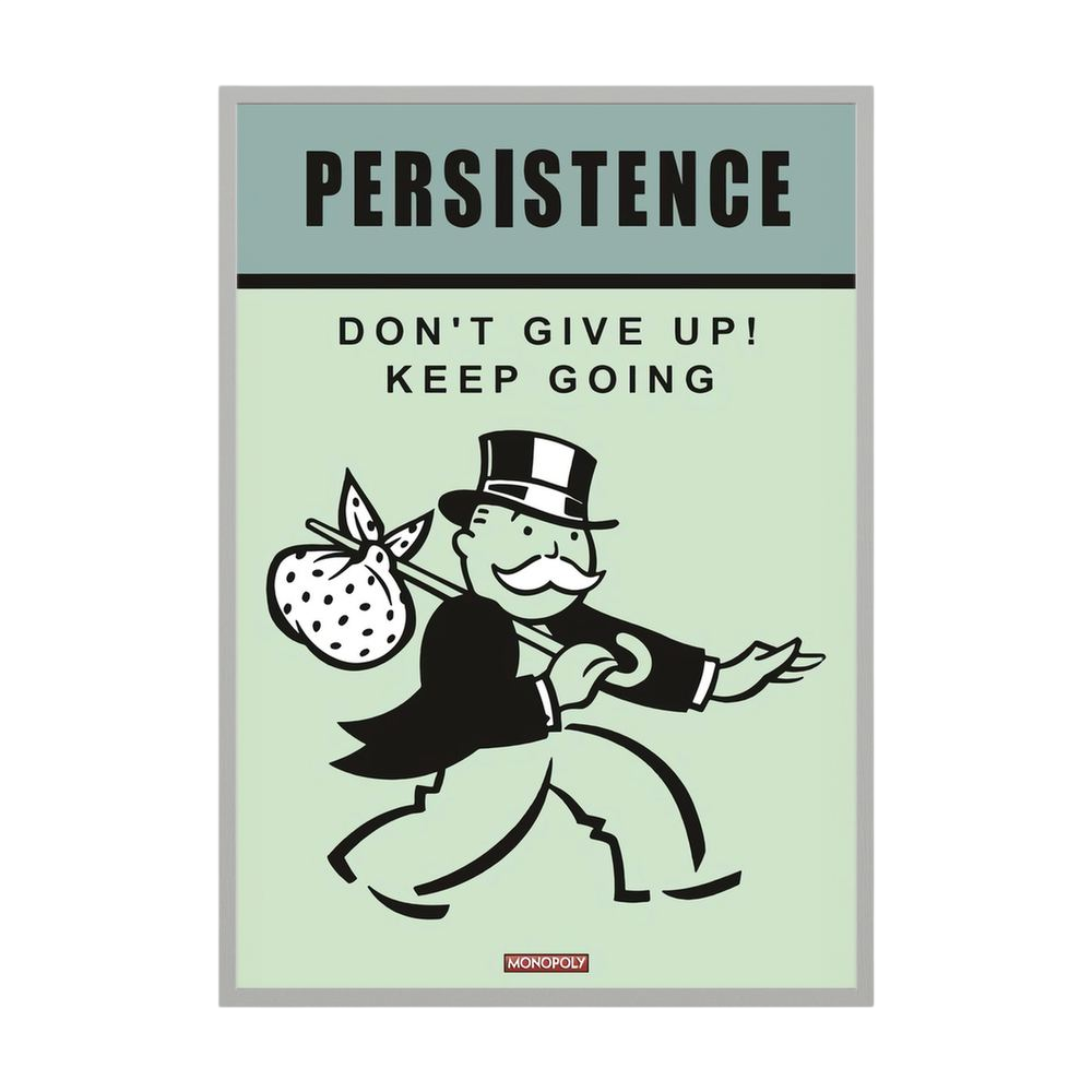 Keep Going retro persistence quote print, product view 8.