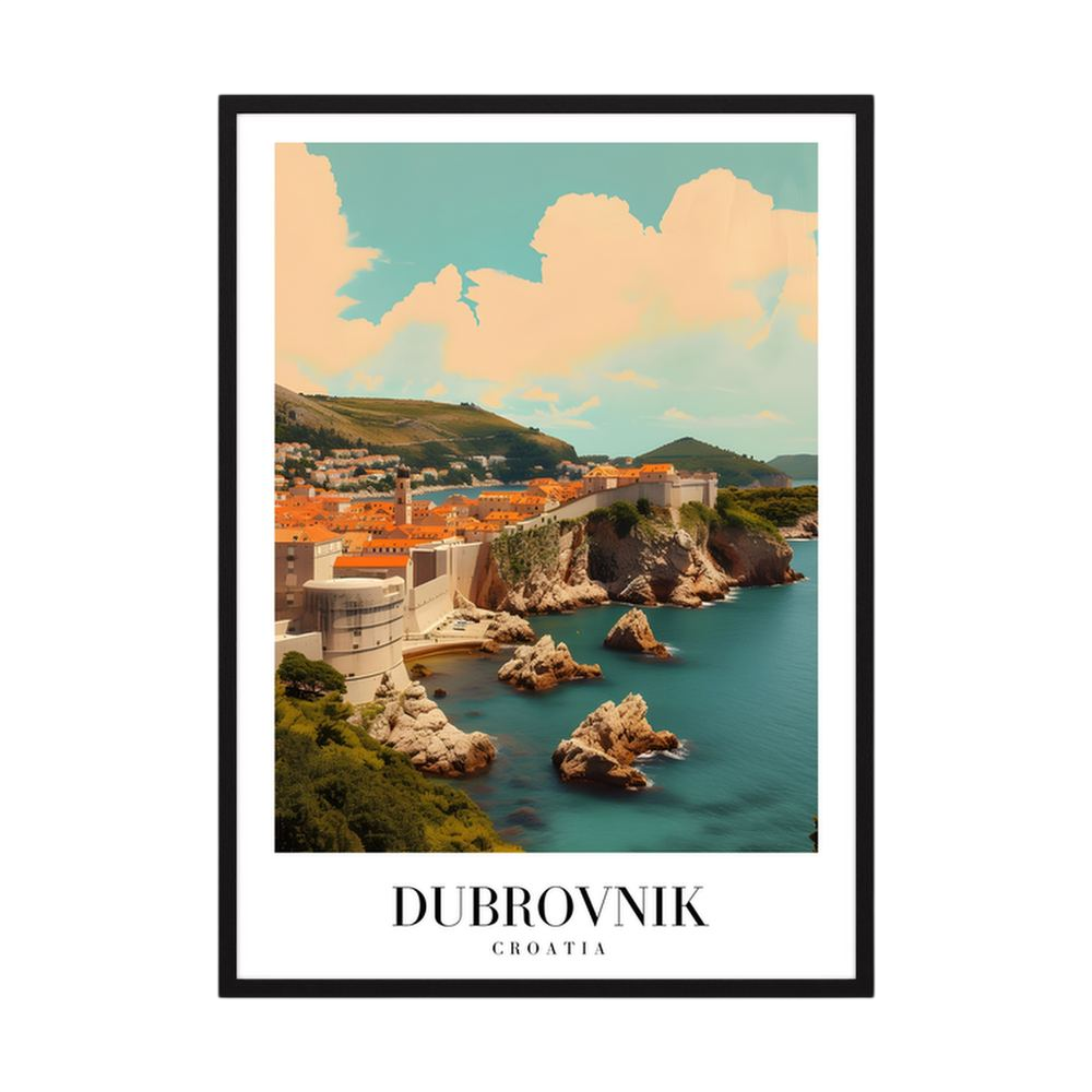 Adriatic Walls – Dubrovnik Croatia Travel Poster