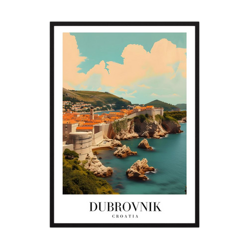 Adriatic Walls – Dubrovnik Croatia Travel Poster