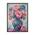 Porcelain Peonies pink peony vase art print, product view 3.