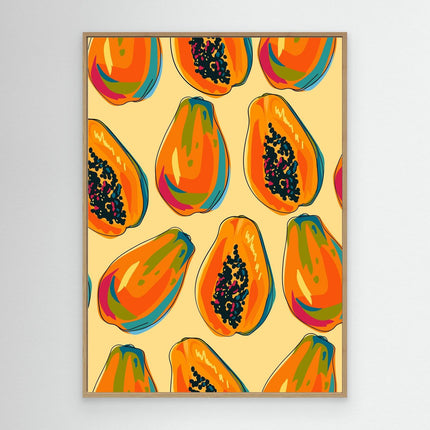 Tropical Papaya Pop Art Canvas