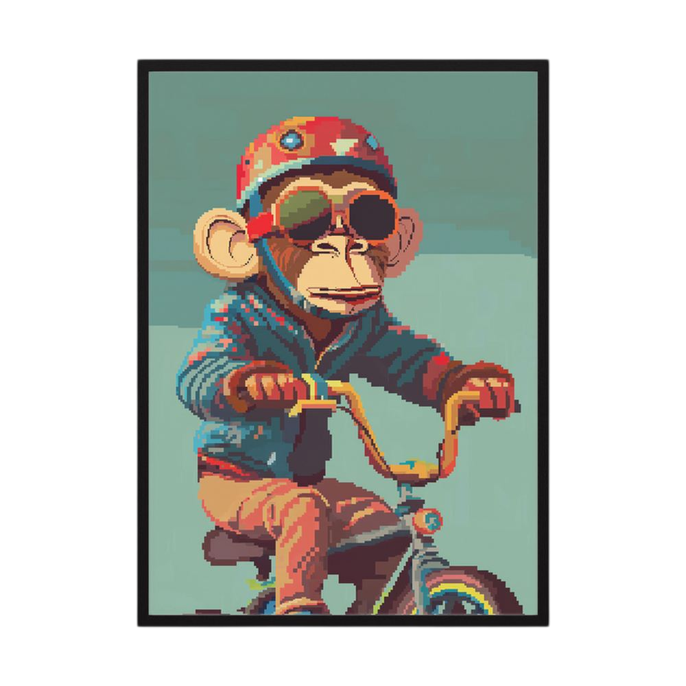 Pedal Maverick pixel art monkey print, product view 3.