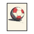Match Day – Red Football Illustration Print