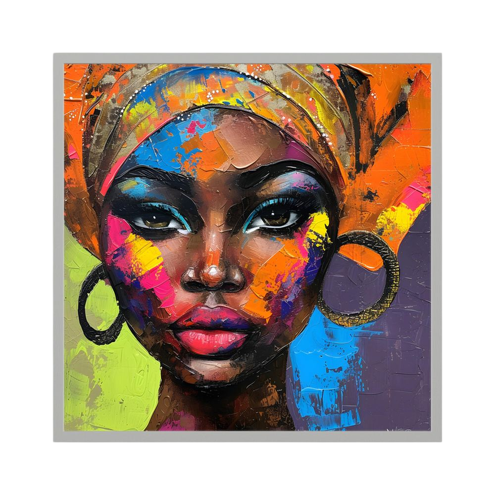 Radiant Heritage colourful Black woman portrait print, product view 4.