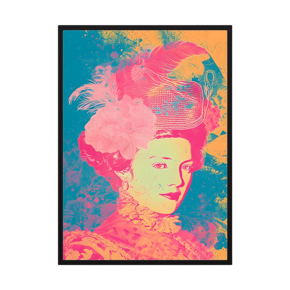 Electric Aristocrat – Pink Turquoise Pop Art Portrait